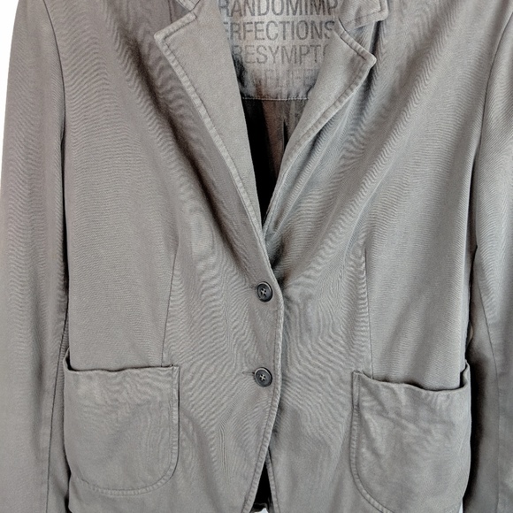 NOVEMB3R Gray Unstructured Knit 2 Button Blazer - Picture 2 of 7